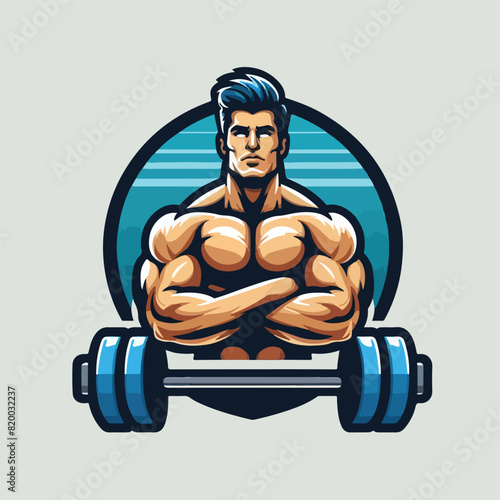 Fitness Bodybuilder vector design man