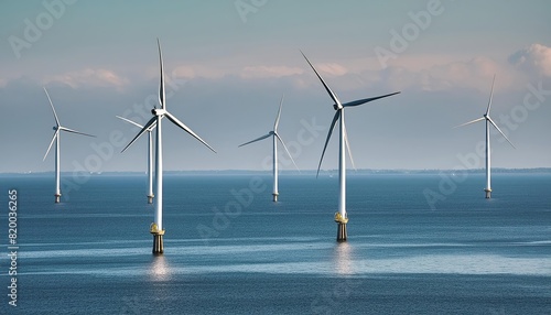  offshore wind turbine for sustaintable energy production at sea photo