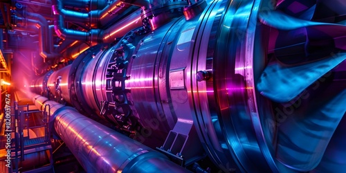 The Vital Role of Steam Turbines in Power Generation at Industrial Plants: Energy Production Engineering. Concept Power generation, Steam turbines, Industrial plants, Energy production, Engineering