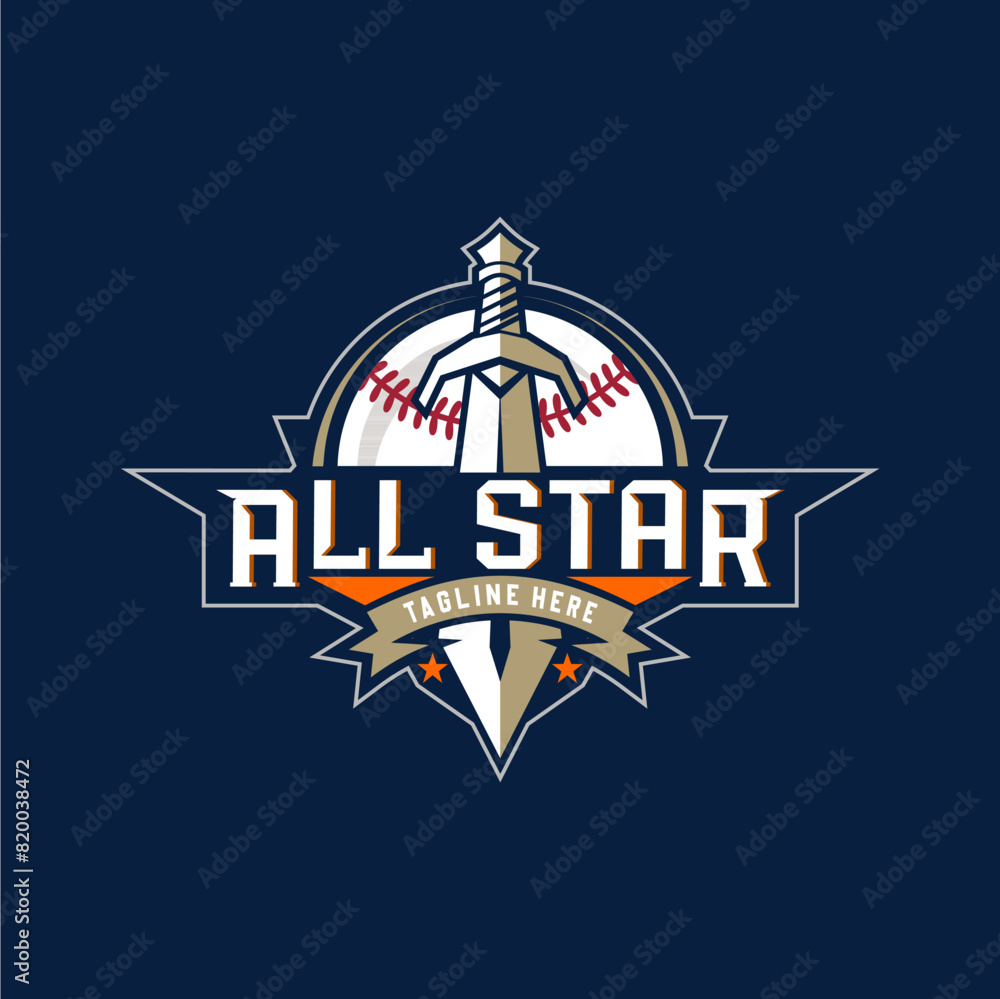 Obraz premium Modern professional baseball template logo design for baseball club