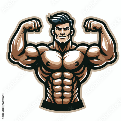 Fitness Bodybuilder vector design man