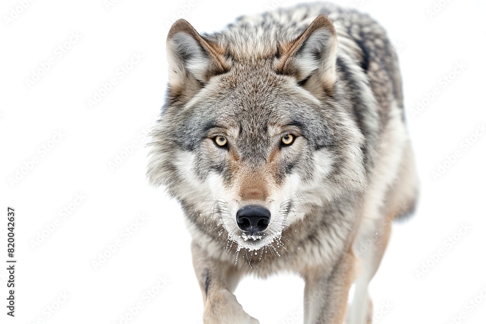 Fototapeta premium Majestic wolf walking