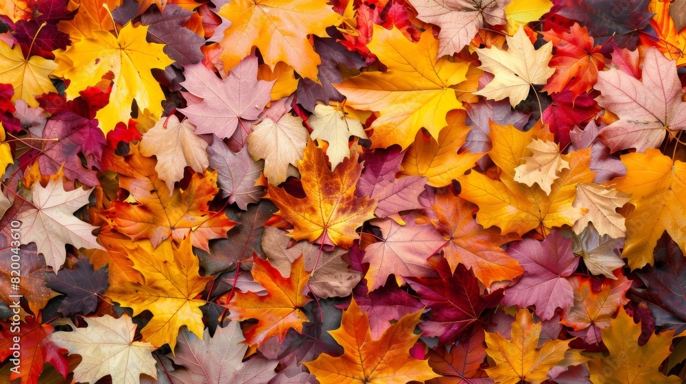 Background of autumn leaves in different colors Background of autumn leaves in different colors