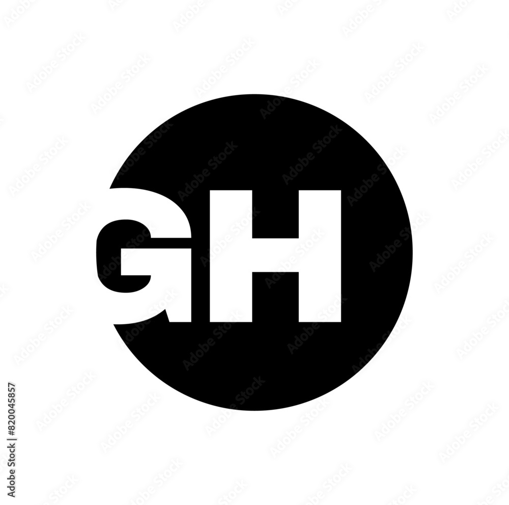 Fototapeta premium GH brand typography monogram