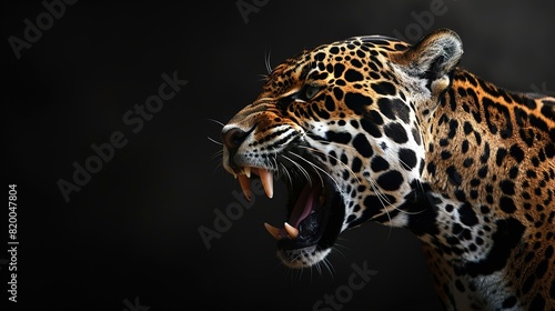 A majestic jaguar resting in the wild