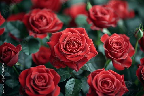 Depicting a  close up image of red roses  high quality  high resolution