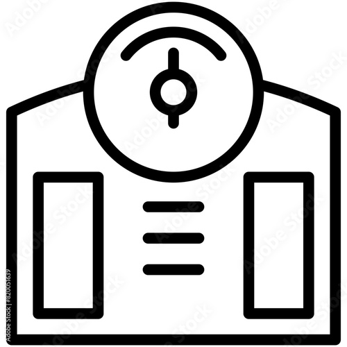 weighing scale line icon