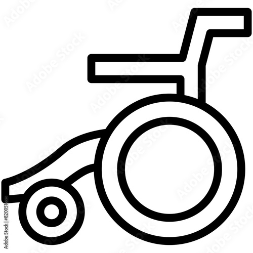 wheel chair line icon