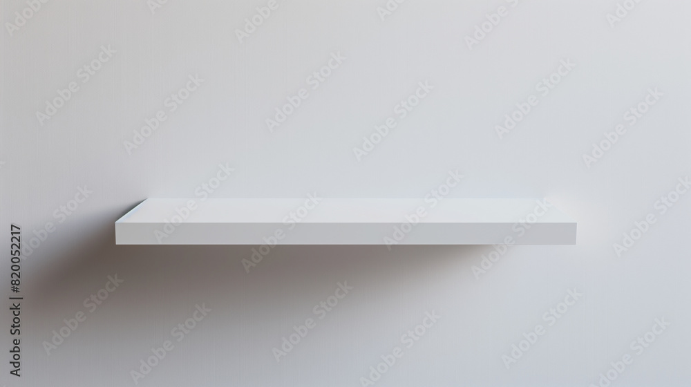 Minimalist Floating Shelf on White Wall Minimalist Floating Shelf on White Wall