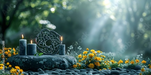 Happy National Calan Mai or Beltane Day: Social Media Greeting Banner. Concept Spring Celebration, National Calan Mai, Beltane Day, Greeting Banner, Social Media