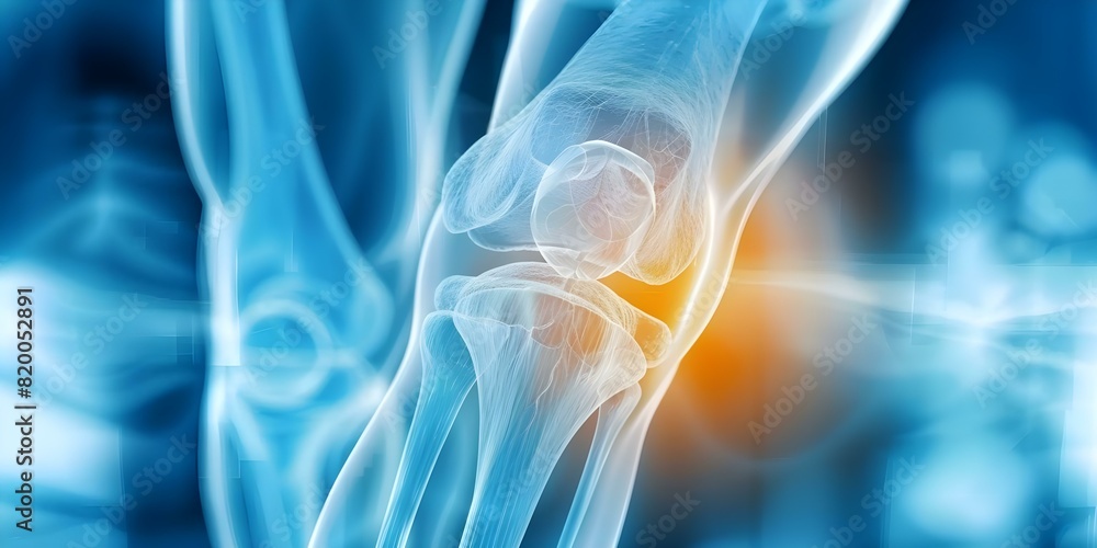 Common Culprits of Knee Pain Cartilage Wear and Inflammation. Concept