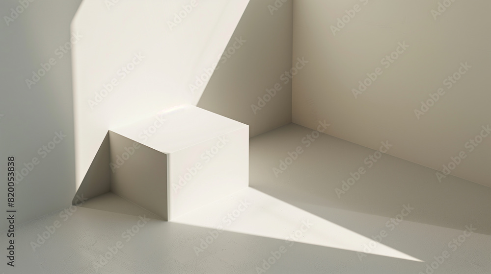 Minimalist Corner Display with Shadow Play Minimalist Corner Display with Shadow Play