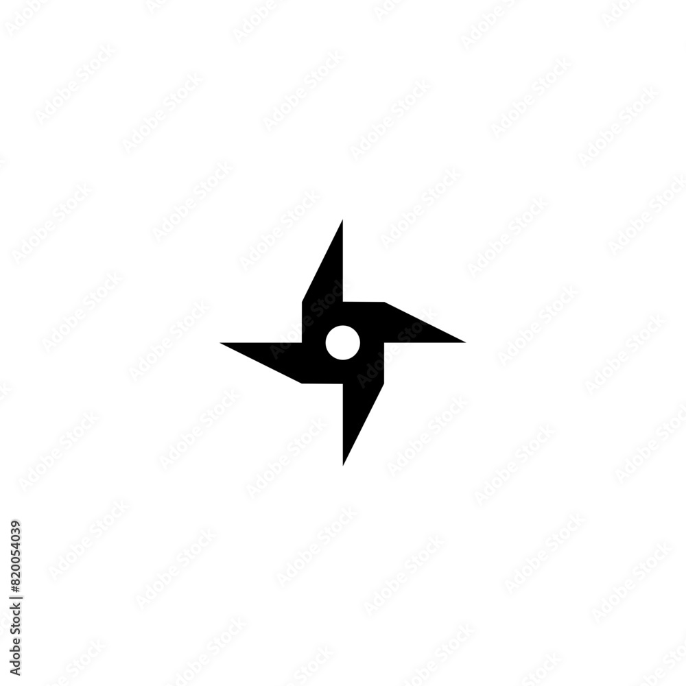 Ninja Shuriken Silhouette Vektor Ninja Shuriken Silhouette Vektor