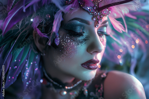 model in elaborate fantasy makeup