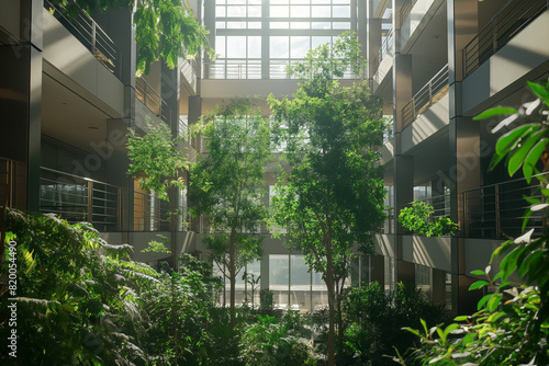 atrium in modern corporate building photo