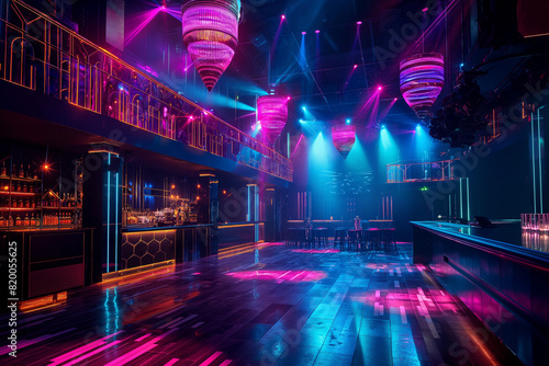 nightclub with vibrant LED lighting © Damian