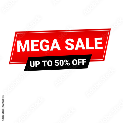 Mega Sale Label Banner design