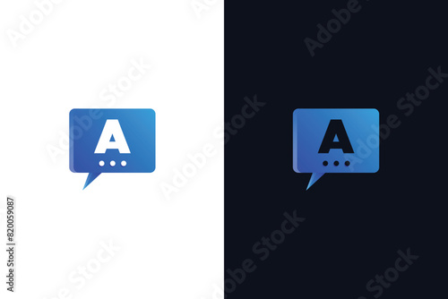 Letter A CHAT LOGO, A chat logo, logo design, message logo, Communication logo