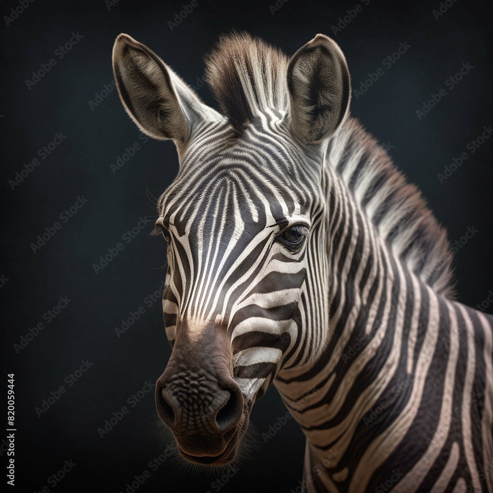 Naklejka premium zebra close up