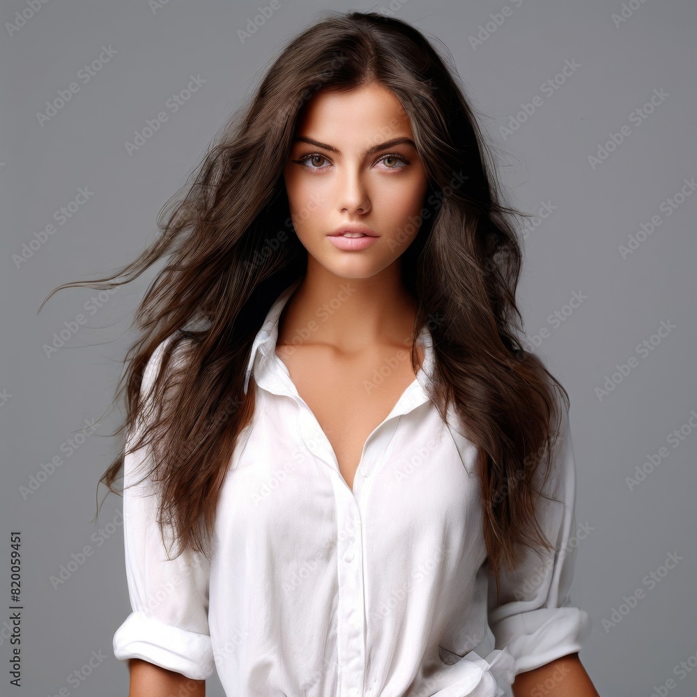 Generative ai white background human Generative ai white background human
