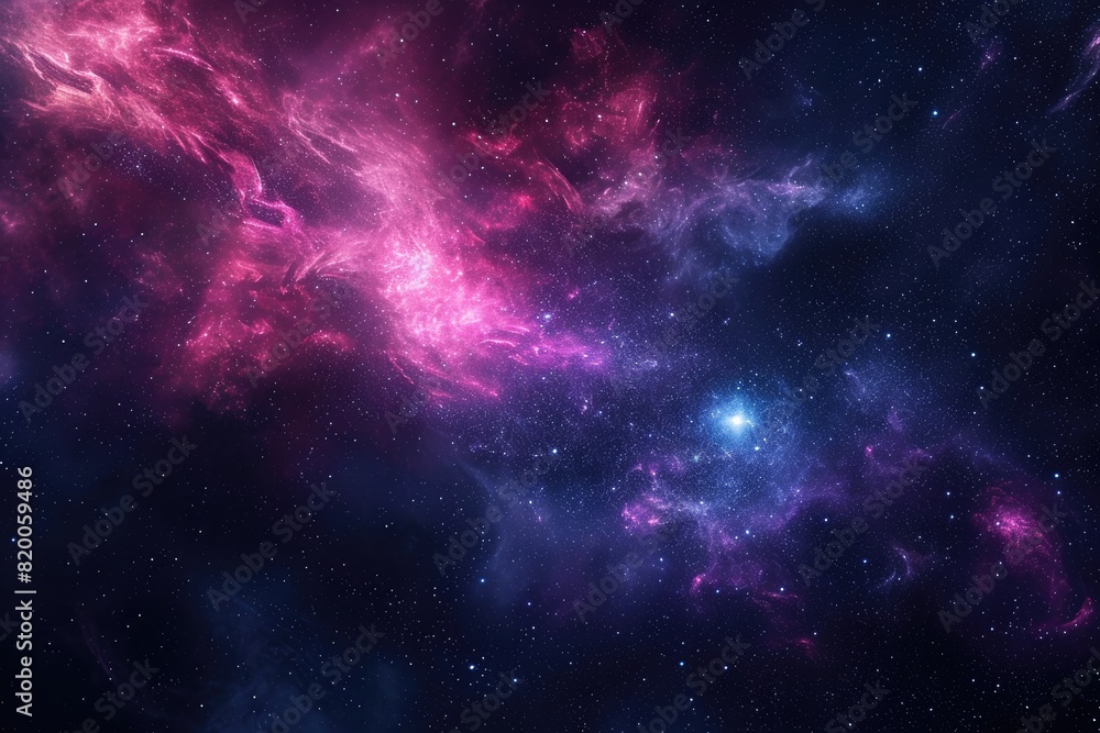 Naklejka premium Colorful galaxy with nebulas and cosmic dust