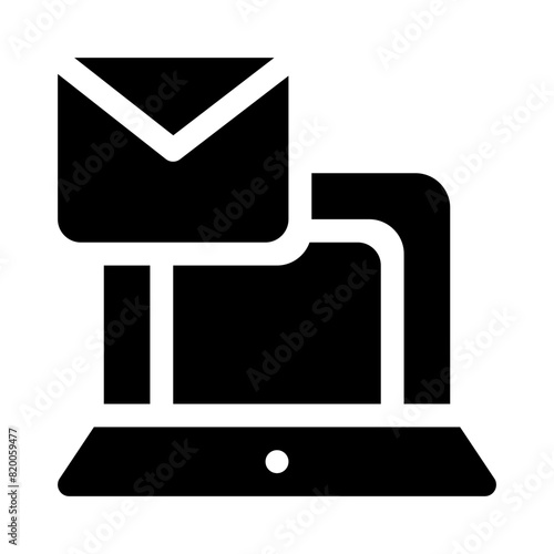 mailing glyph icon