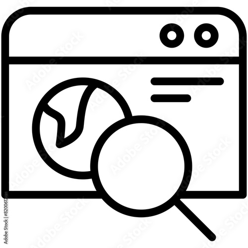 browsing line icon