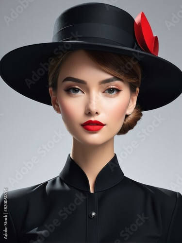 white background smile look camera 
