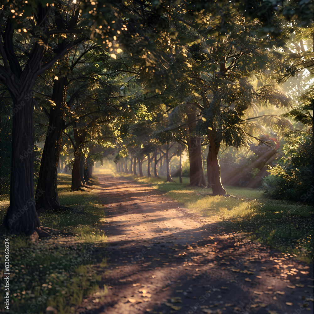 Naklejka premium autumn in the park