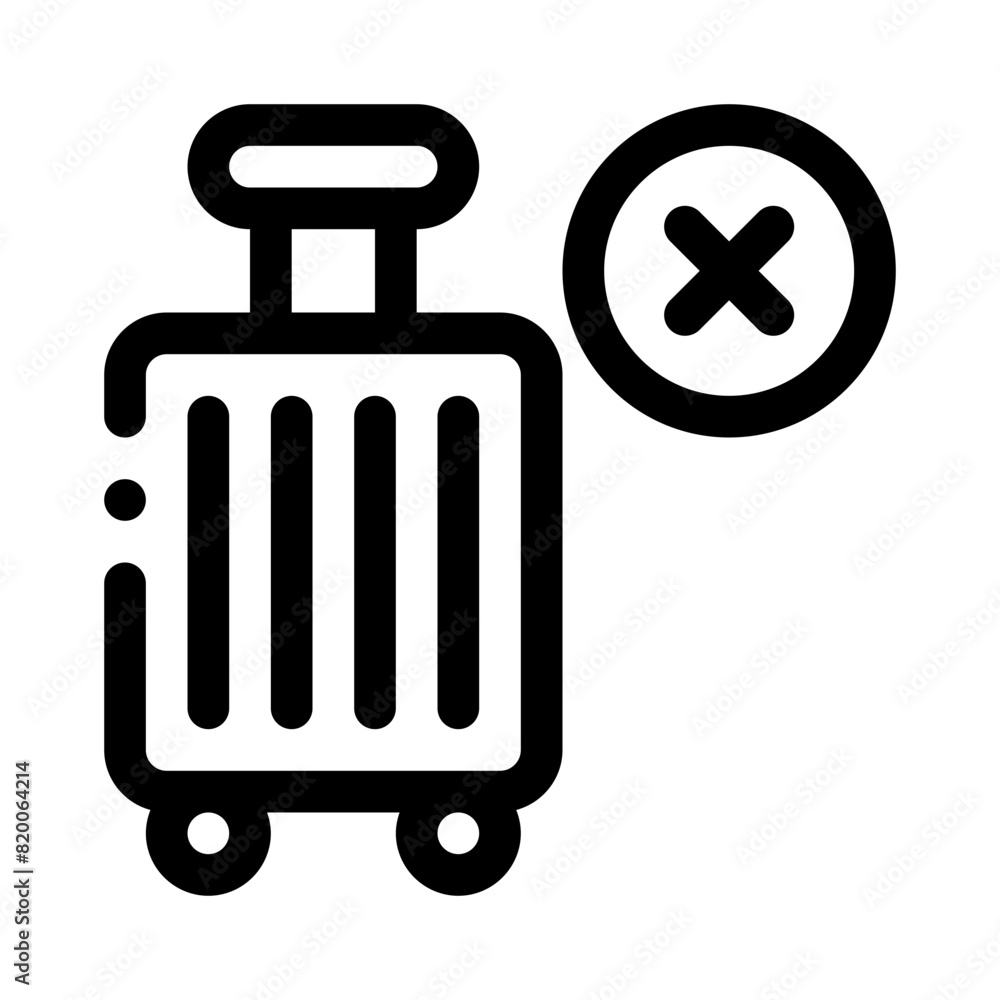 unable to travel line icon unable to travel line icon