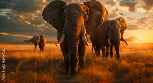 beauty of elephants overpopulating their habitat in Botswana, delicate balance between wildlife conservation and human encroachmen photo