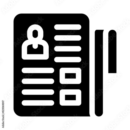 curriculum vitae glyph icon