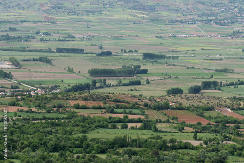View of the agricultural fields in the rural areas in Turhal district of Tokat province in Turkey