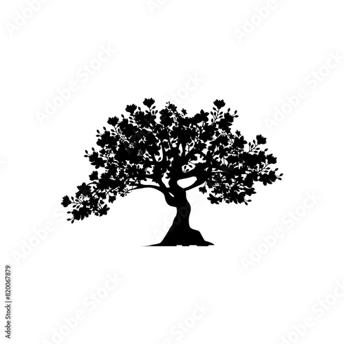 cherry blossom tree silhouette illustration