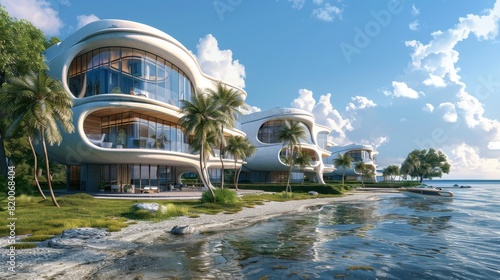 Illustration,  wind-resistant building designs for coastal areas photo