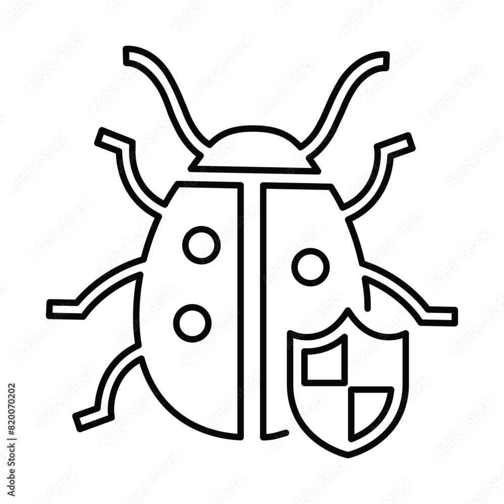 Antivirus Icon Line Vector graphics Antivirus Icon Line Vector graphics