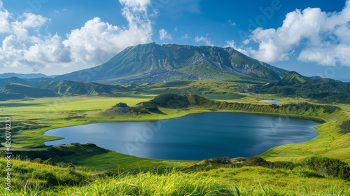 Scenic Mountain Road through Summer Countryside