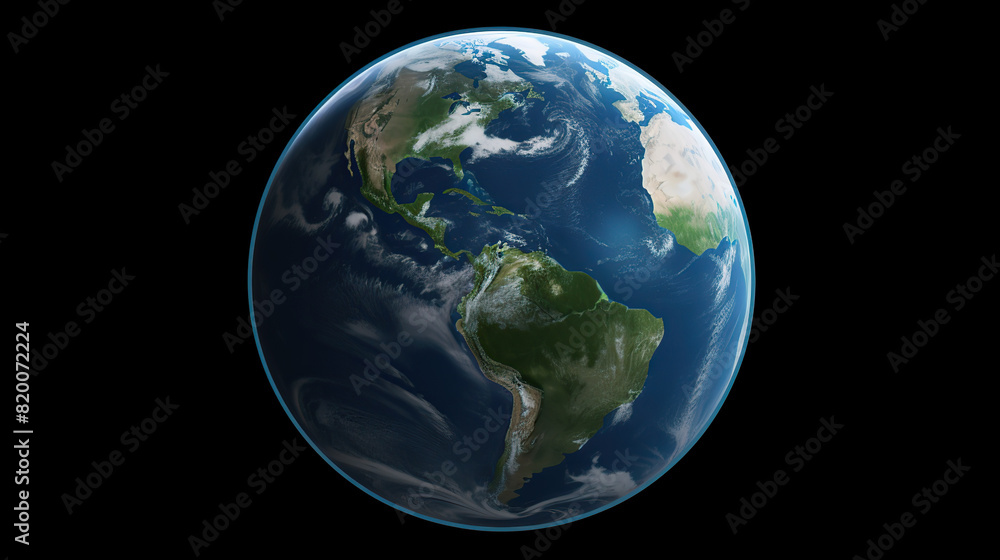 Fototapeta premium earth globe on black background