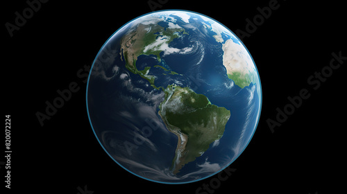earth globe on black background