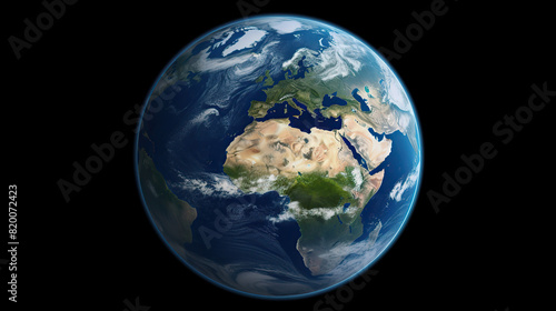 earth globe on black background © Wijaya