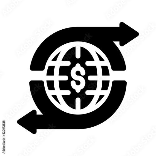 money transfer glyph icon photo
