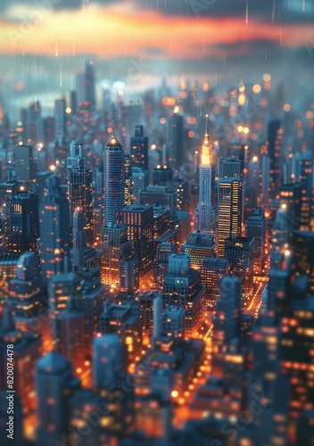Wallpaper Mural Rainy Cityscape Torontodigital.ca