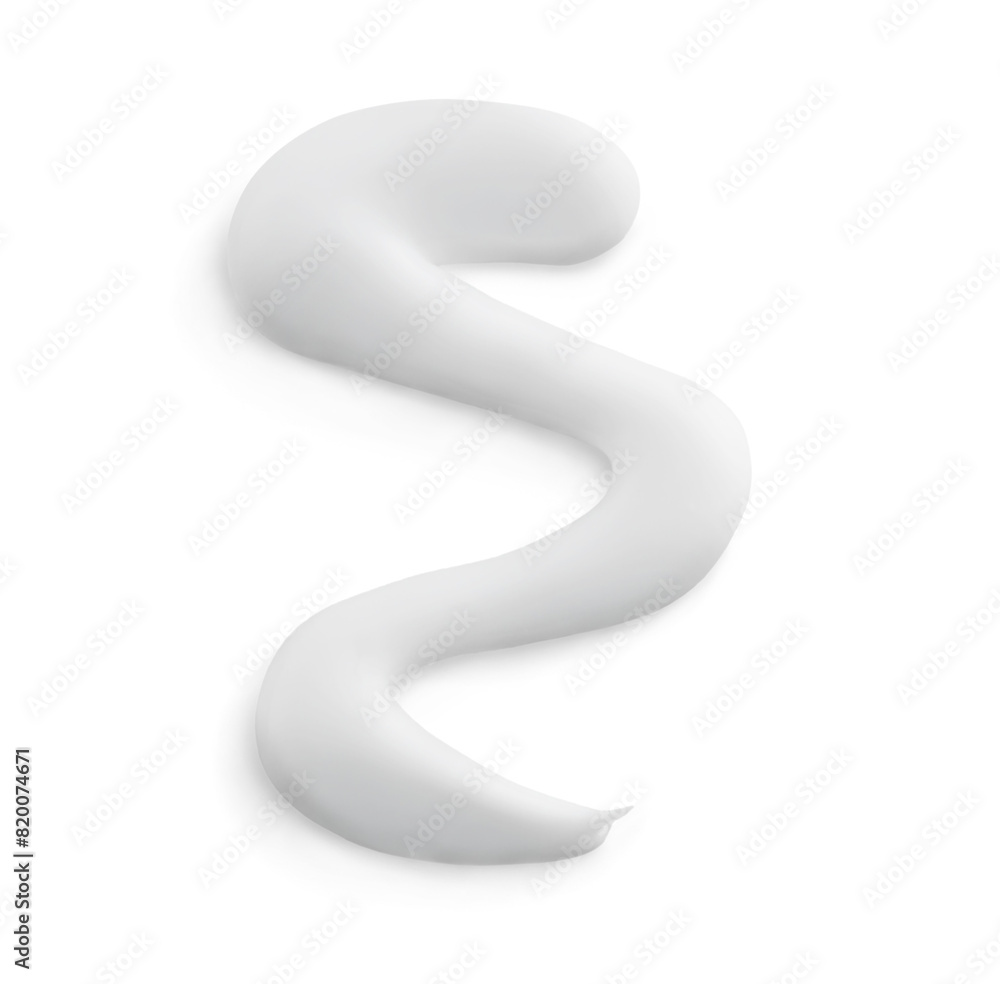 White stroke of cosmetic cream texture isolated on white background. White stroke of cosmetic cream texture isolated on white background.