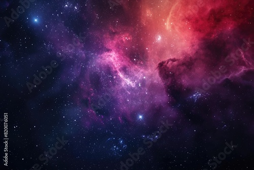 Vibrant colors of the galaxy in space