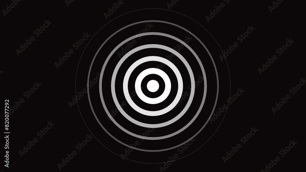 Abstract radio waves signal animation .Digital radio waves white circle diffusion animation . Abstract radio waves signal animation .Digital radio waves white circle diffusion animation .
