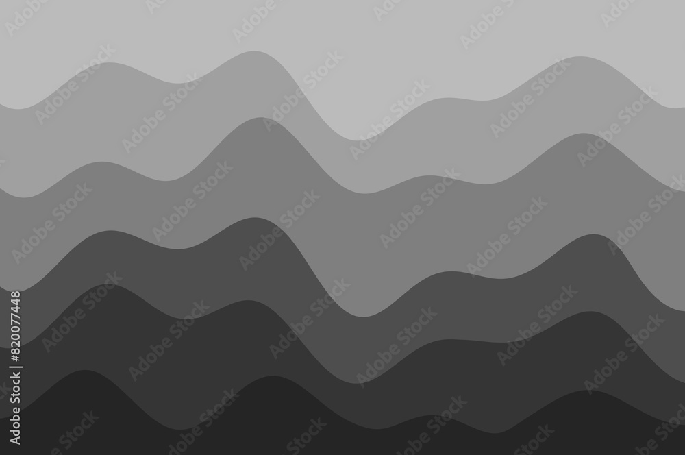 Soft and simple gray abstract irregular wavy color blocks