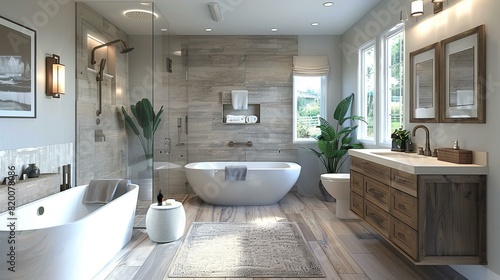 Modern bathroom in a minimalist style