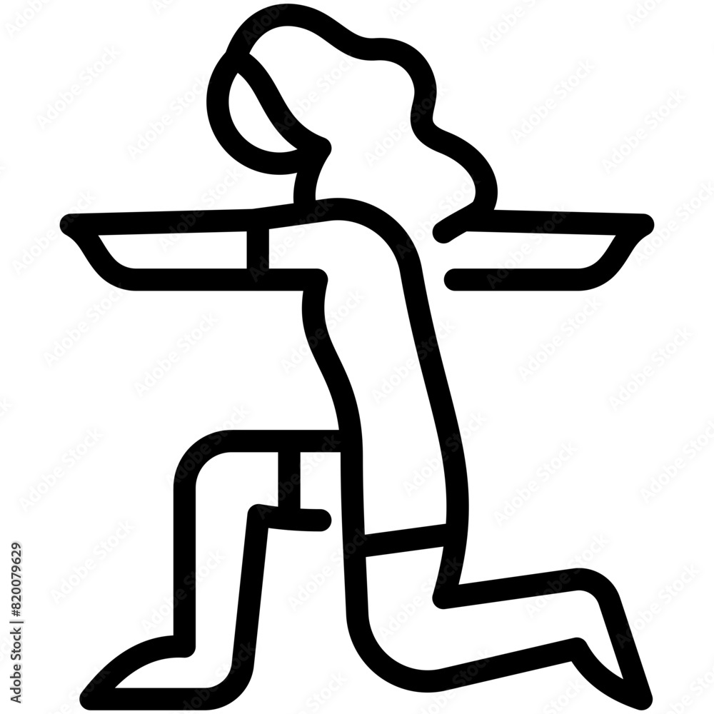 yoga line icon