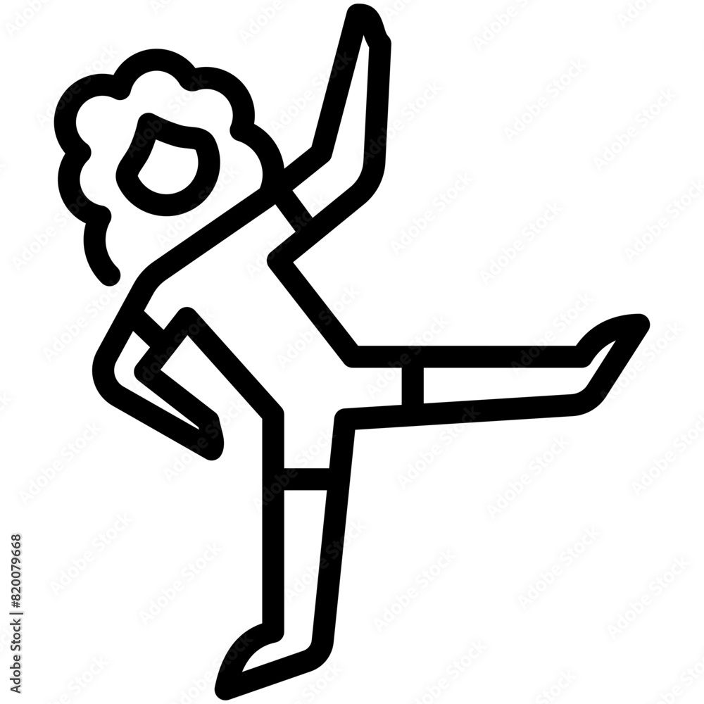 yoga line icon