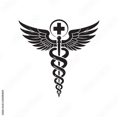 CADUCEUS health SYMBOL, MEDICAL AND HEALTH RELATED ICON 
